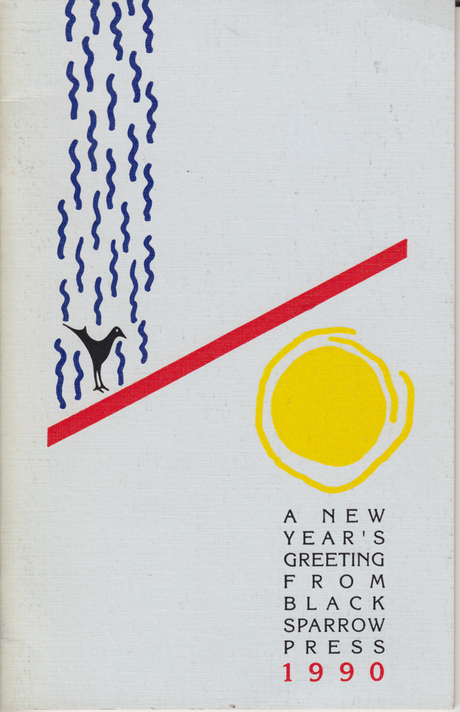 1990 Black Sparrow Press New Year's Greeting-Bukowski's We've Got Plenty of Rain